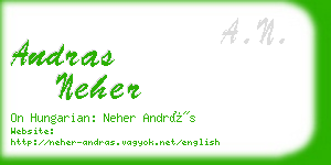 andras neher business card